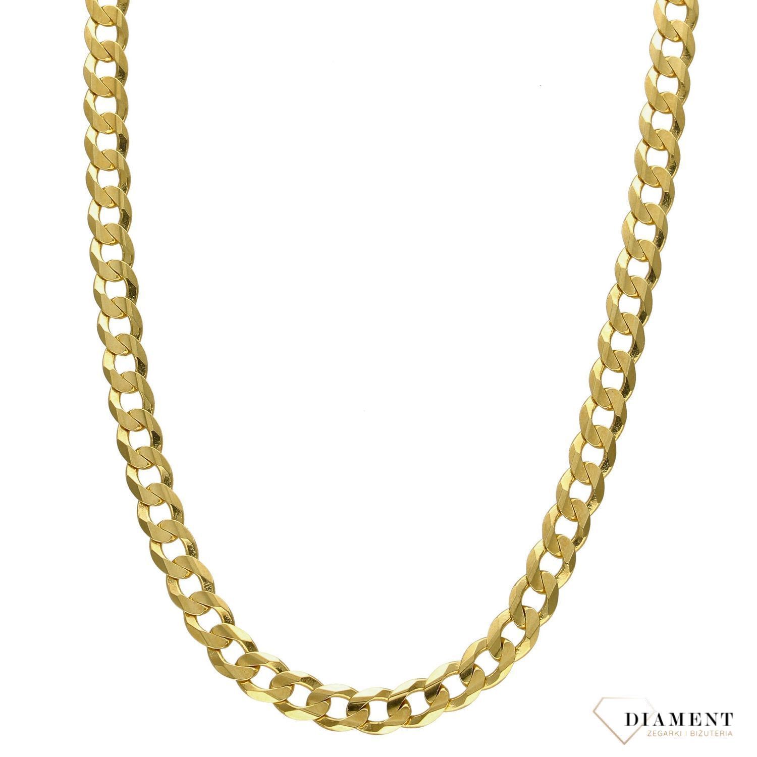 Złoty łańcuszek 585 o splocie pancerki 4 mm DIA-LAN-1119-585 4mm (1).jpg